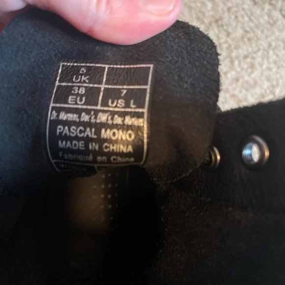 Dr. Martens Black Pascal Mono Boots women size 7 - Picture 9 of 10